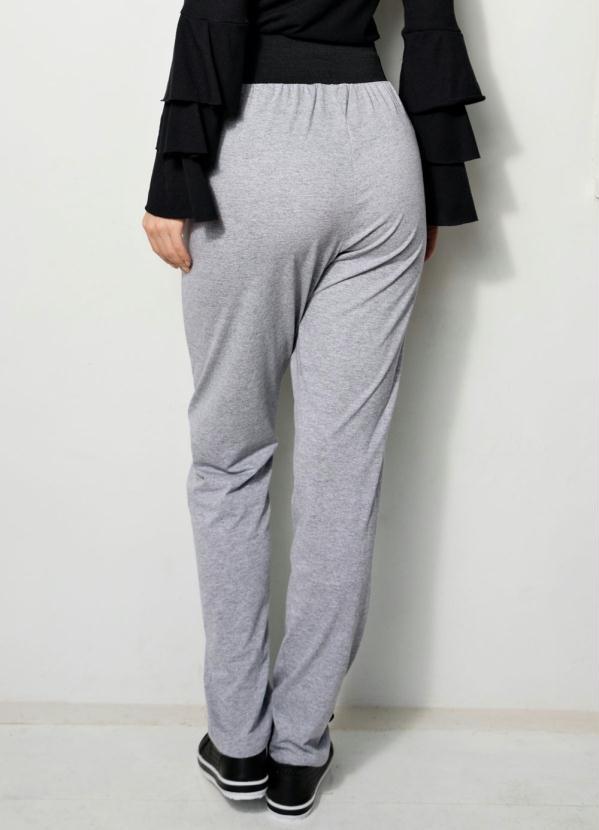 Moda Pop - Calça Comfort Cintura Alta Mescla com Bolsos 2