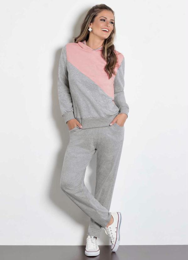 Moda Pop - Calça Comfort Cintura Alta Mescla com Bolsos 4