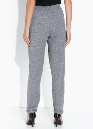 bonprix - Calça Comfort Mescla Cinza - BONPRIX