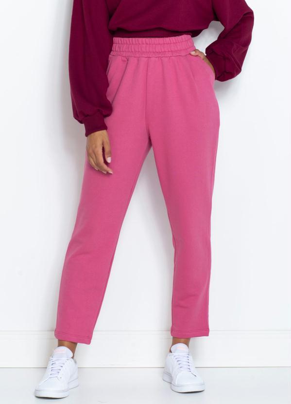 Dzarm - Calça Comfy de Moletom Rosa
