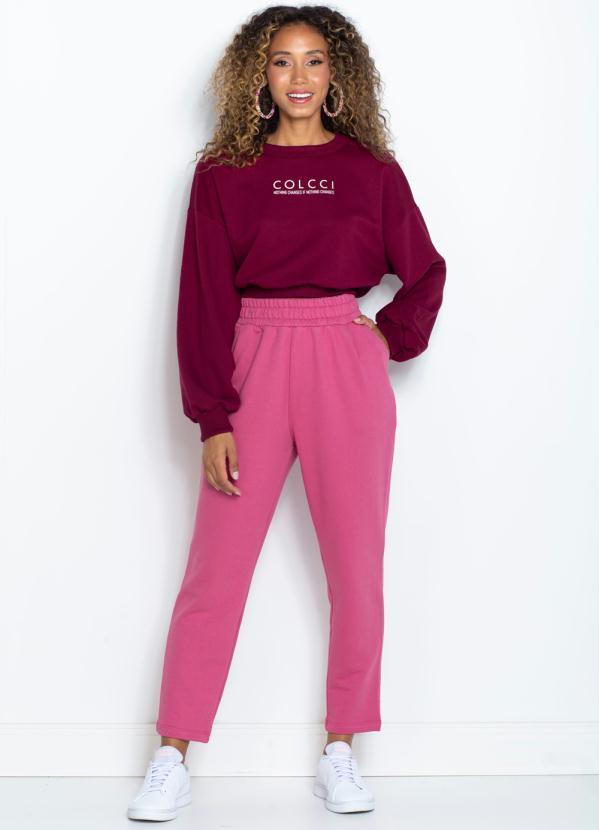 Dzarm - Calça Comfy de Moletom Rosa 3