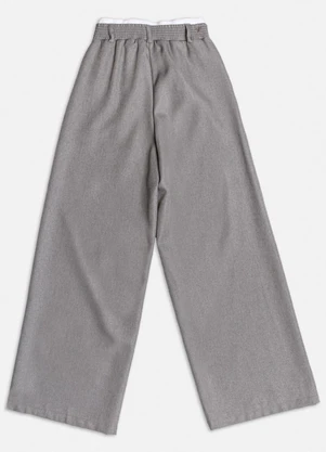 Authoria - Calça de Moletom com Cós Duplo Cinza - AUTHORIA
