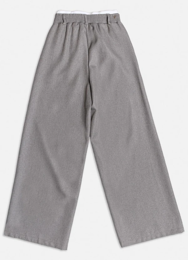 Authoria - Calça de Moletom com Cós Duplo Cinza 2