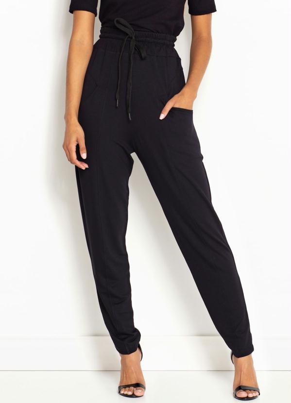 Farm - Calça de Moletom com Recortes Preta 1