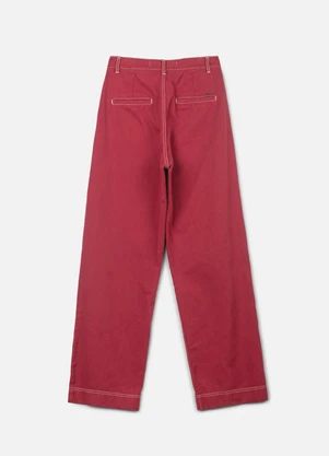 Authoria - Calça de Sarja Bordô Vermelho - AUTHORIA