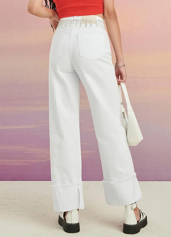 Authoria - Calça de Sarja Branca Branco 2