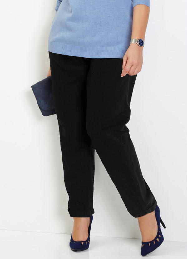 bonprix - Calça de Sarja Comfort Preta 7