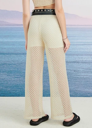 Authoria - Calça de Tricot Creme Creme - AUTHORIA