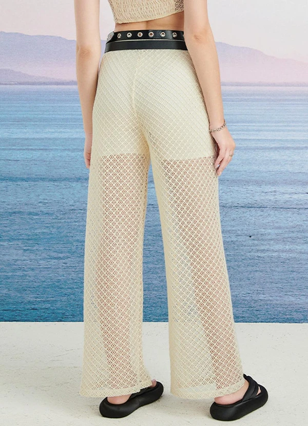 Authoria - Calça de Tricot Creme Creme 2