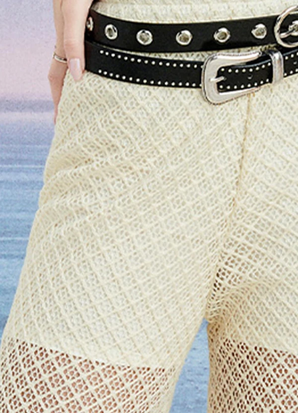 Authoria - Calça de Tricot Creme Creme 3