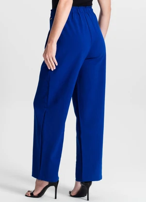 Endless - Calça de Viscose Rajada Feminina Azul - ENDLESS