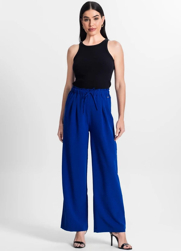 Endless - Calça de Viscose Rajada Feminina Azul 3