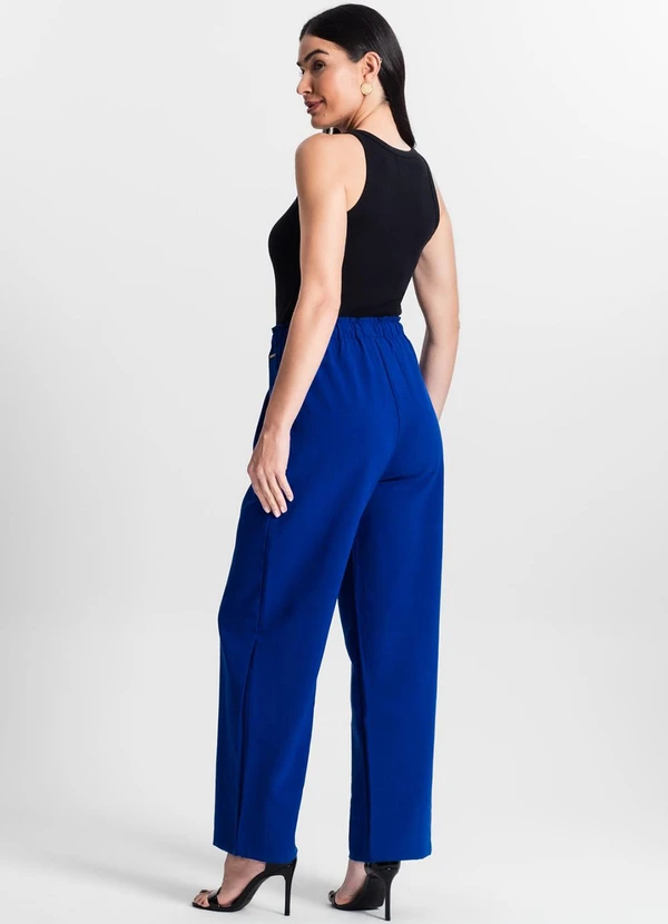 Endless - Calça de Viscose Rajada Feminina Azul 4