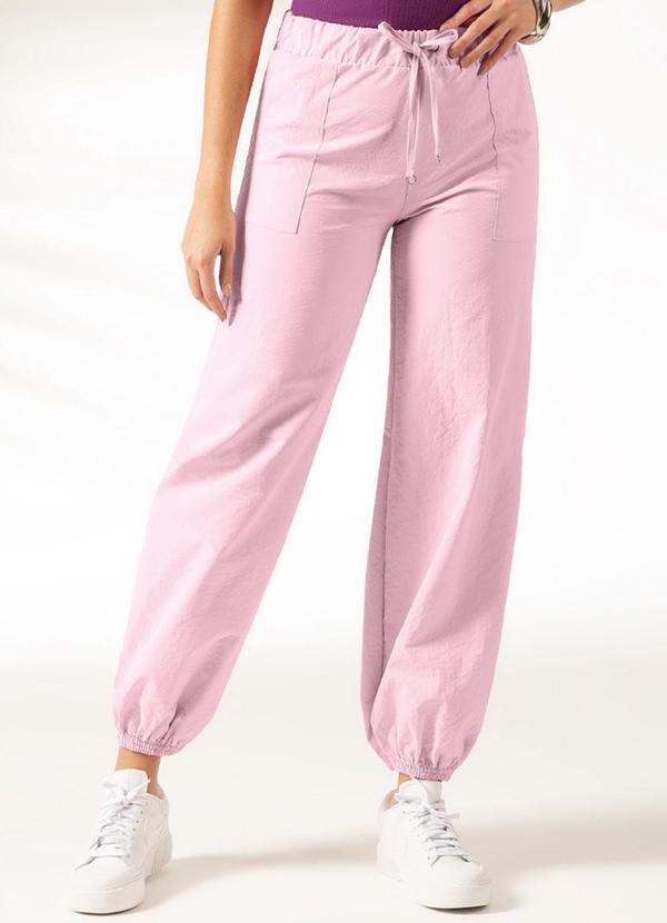 Cativa - Calça Descolada Estilo Jogger Rosa
