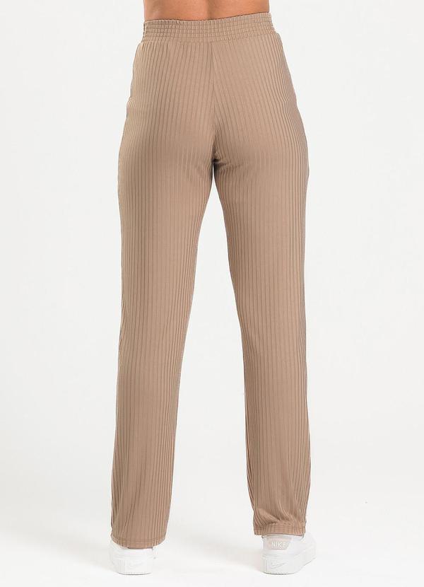 Cativa - Calça em Canelado Marrom Claro 3