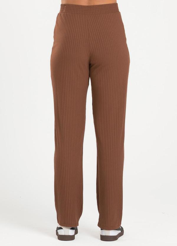 Cativa - Calça em Canelado Marrom Escuro 3