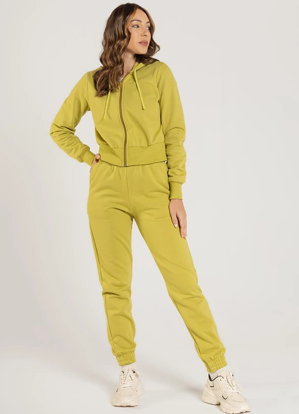 Just Basic - Calça em Moletom Feminino Verde 3