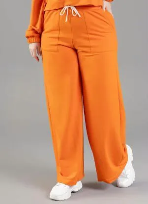 Just Basic - Calça em Moletom Laranja - JUST BASIC
