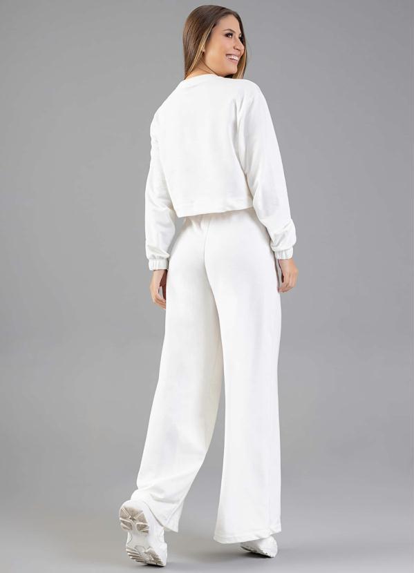Just Basic - Calça em Moletom Off White 4