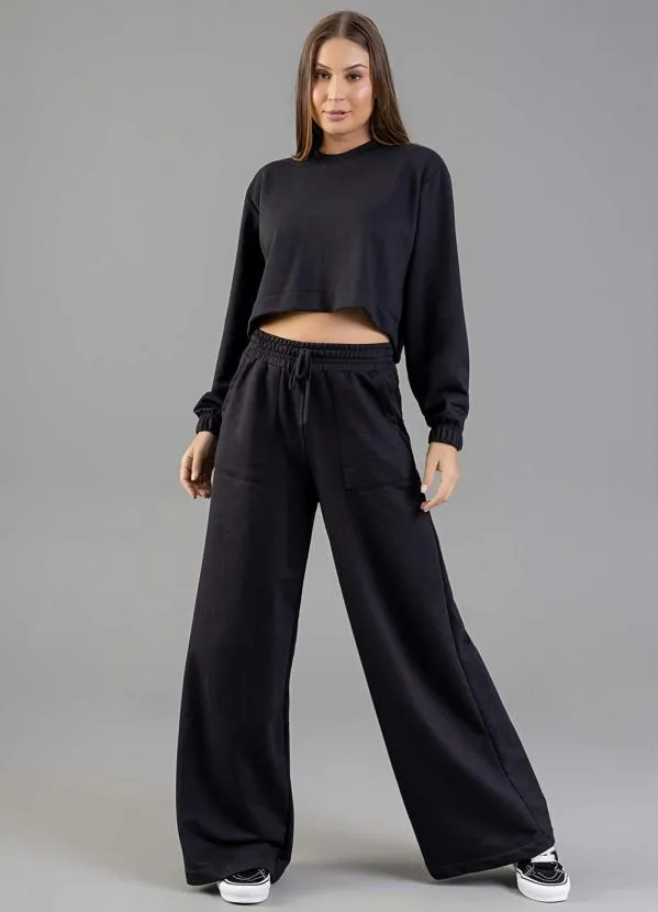 Just Basic - Calça em Moletom Preto 3