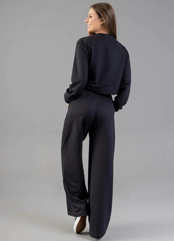 Just Basic - Calça em Moletom Preto 4