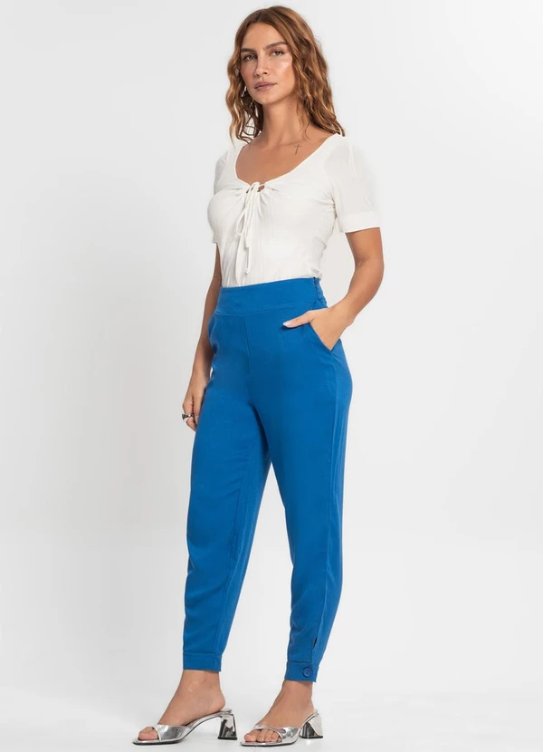 Endless - Calça em Viscose Feminina Azul 4