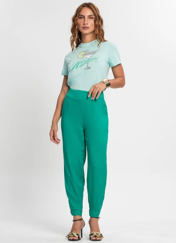 Endless - Calça em Viscose Feminina Verde 4