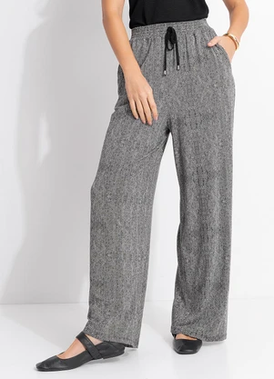 Quintess - Calça Espinha de Peixe em Malha de Viscose - QUINTESS