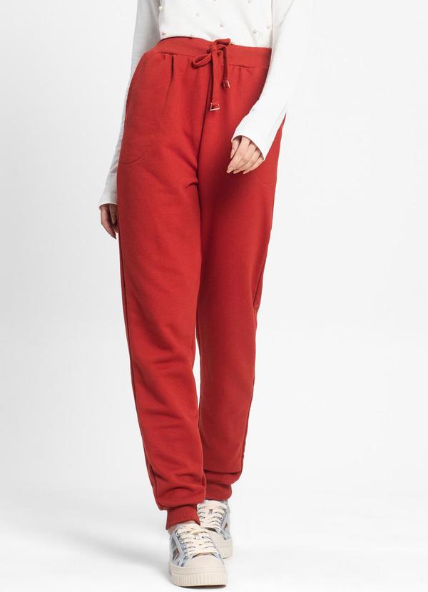 Rovitex - Calça Feminina com Bolso Laranja