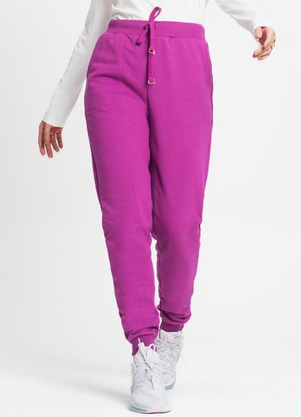 Rovitex - Calça Feminina com Bolso Roxo
