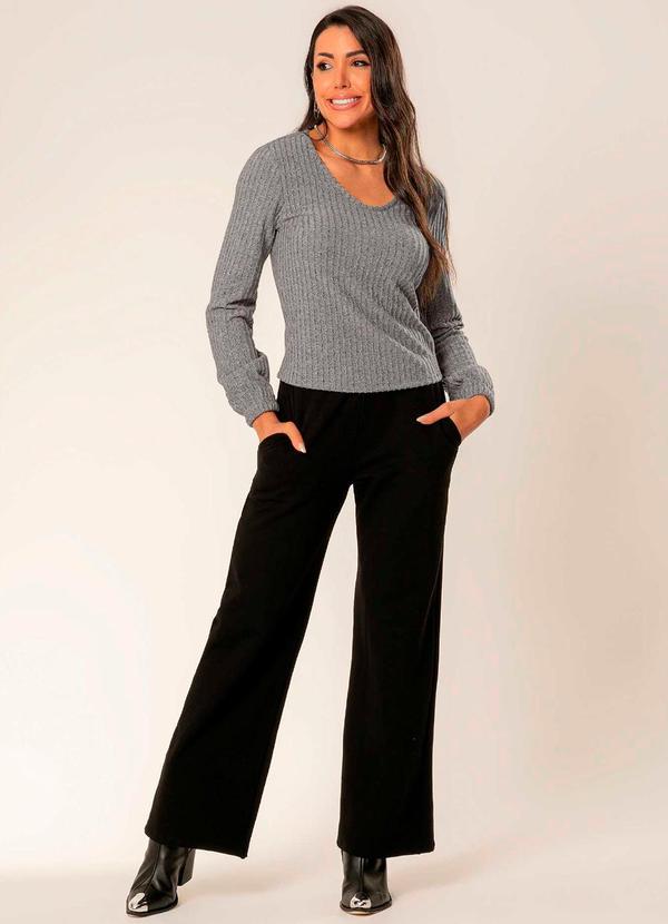 Cativa - Calça Feminina com Elástico Comfy Preto 2