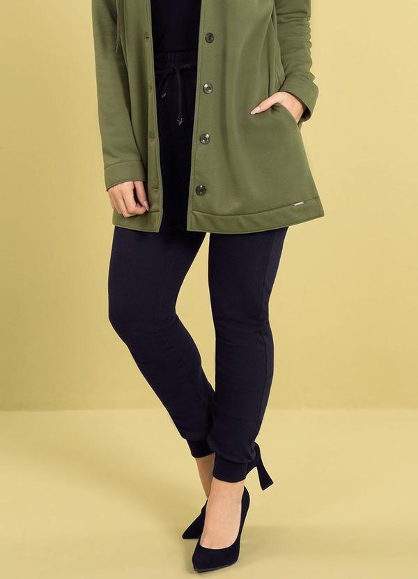 Cativa - Calça Feminina de Molecotton Peluciado Preto