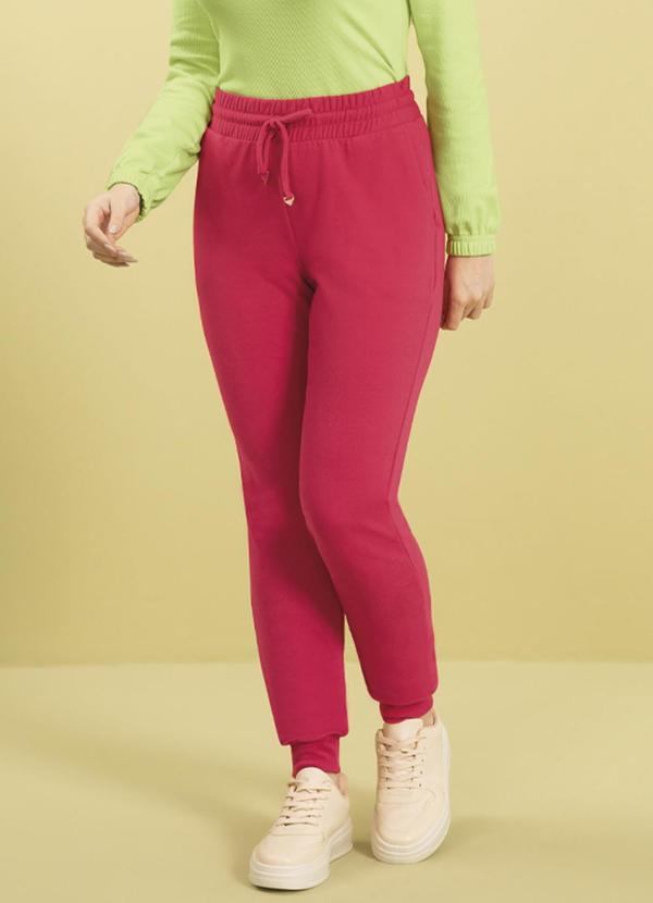 Cativa - Calça Feminina de Molecotton Peluciado Rosa