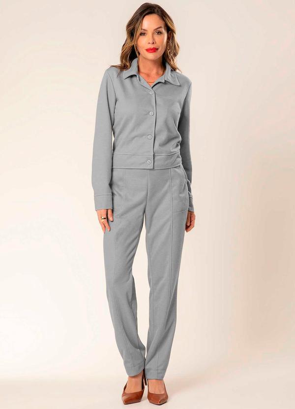 Cativa - Calça Feminina de Moletom Comfy Cinza