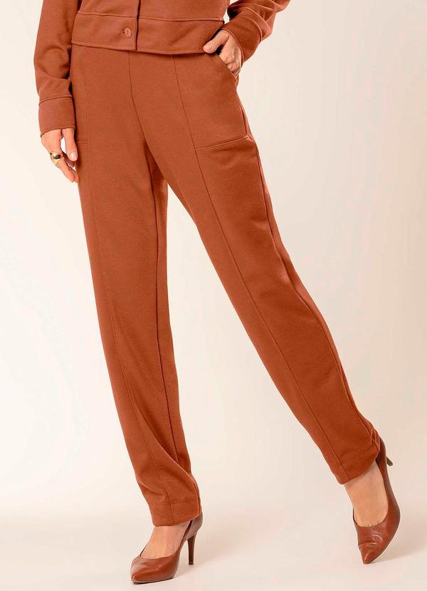 Cativa - Calça Feminina de Moletom Comfy Marrom
