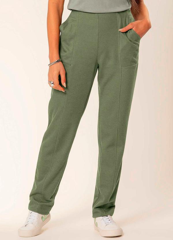 Cativa - Calça Feminina de Moletom Comfy Verde