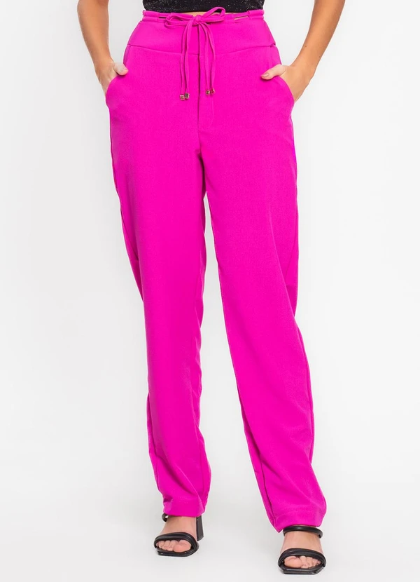 Endless Calça Feminina em Crepe Rosa