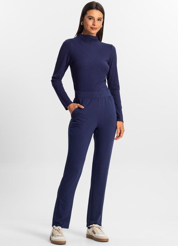Rovitex - Calça Feminina em Molecotton Azul 3
