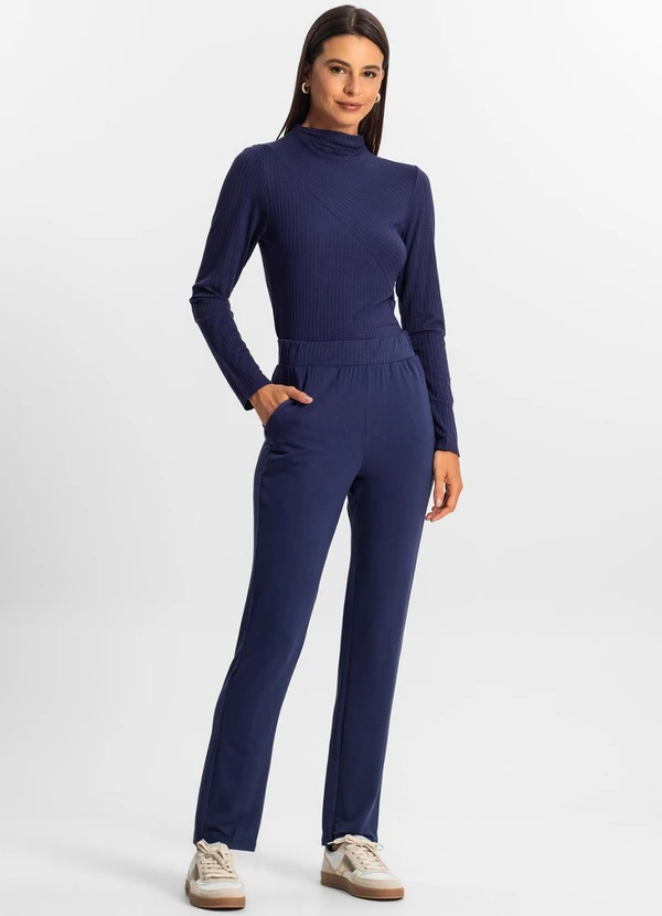 Rovitex - Calça Feminina em Molecotton Azul 3