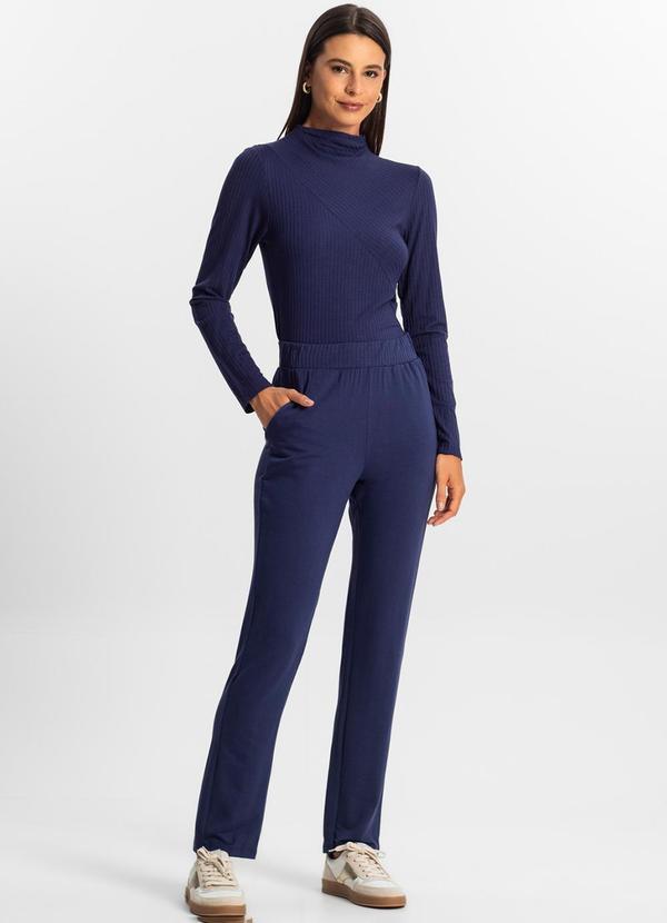 Rovitex - Calça Feminina em Molecotton Azul 5