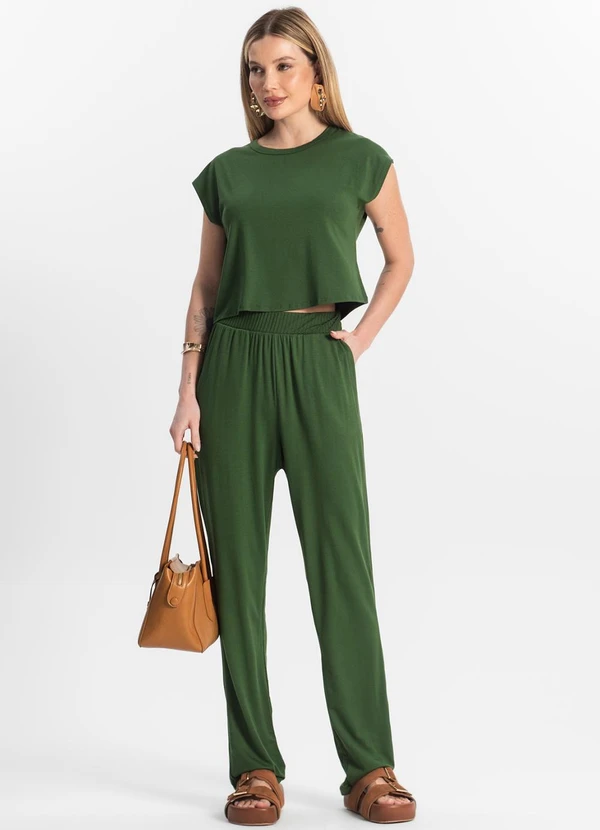 Rovitex - Calça Feminina em Molecotton Verde 5