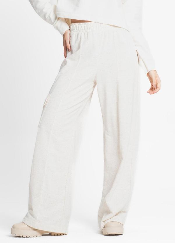 Rovitex - Calça Feminina em Moletinho Bege