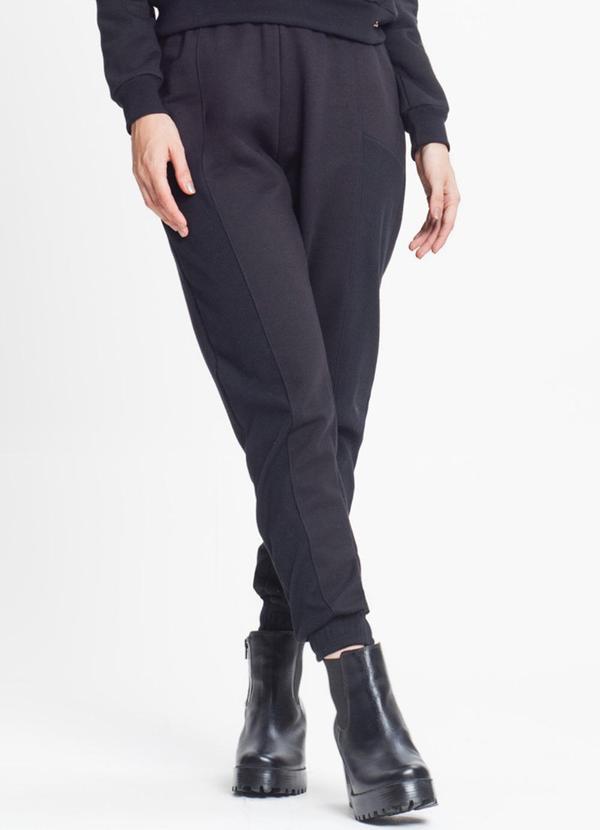 Rovitex - Calça Feminina em Moletom Preto 1