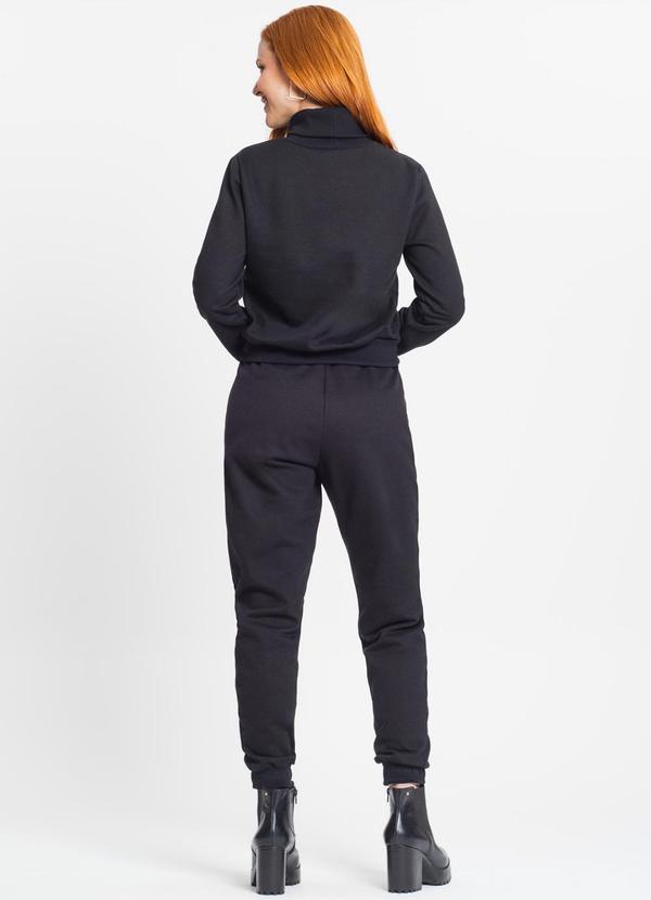 Rovitex - Calça Feminina em Moletom Preto 4