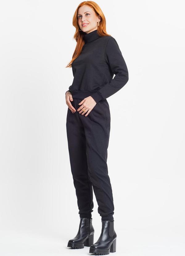 Rovitex - Calça Feminina em Moletom Preto 5