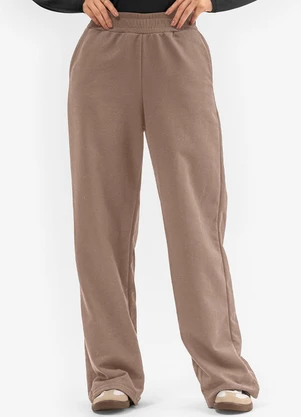 Calça Feminina em Moletom Rovitex (Marrom) - ROVITEX