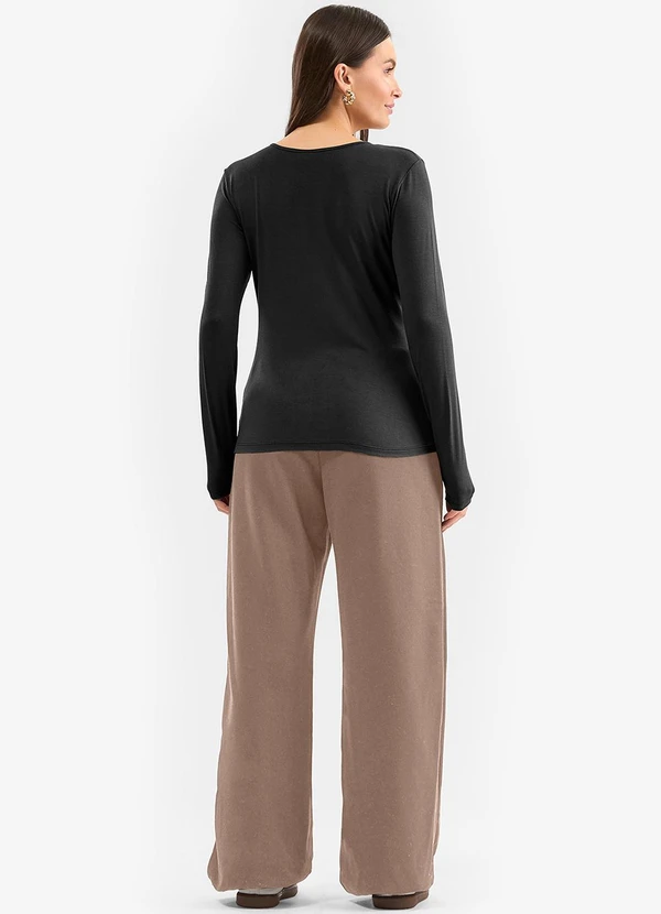 Rovitex - Calça Feminina em Moletom Rovitex Marrom 4