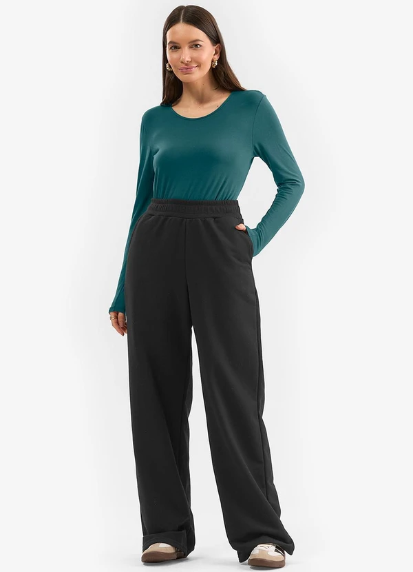 Rovitex - Calça Feminina em Moletom Rovitex Preto 3