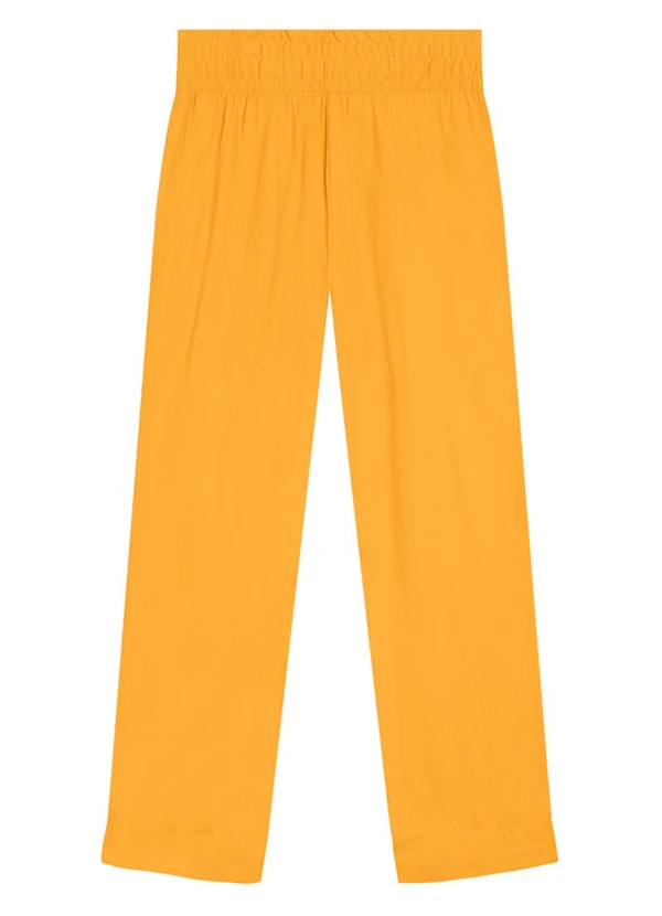 Essendi - Calça Feminina em Recido Creponado Amarelo 6