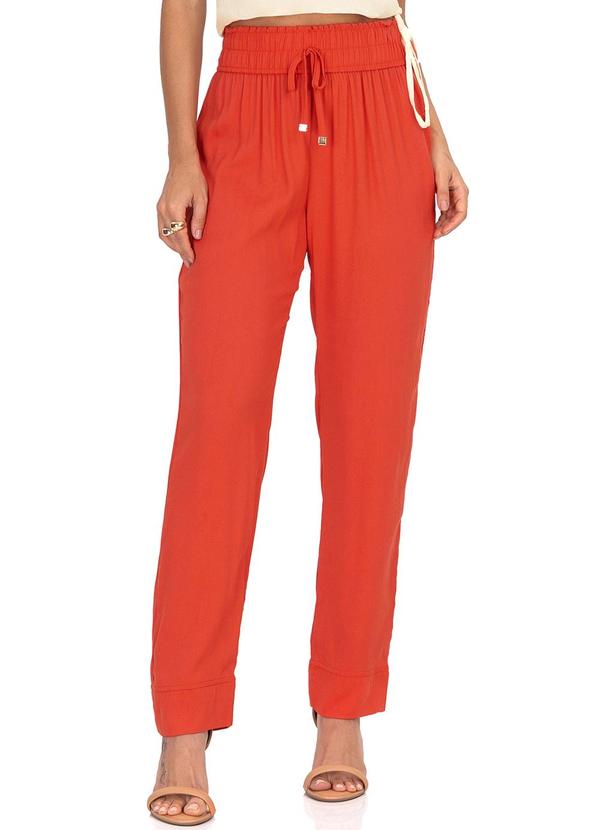 Endless - Calça Feminina em Viscose Laranja